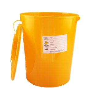 Coș de deșeuri medicale 10L galben 1pc